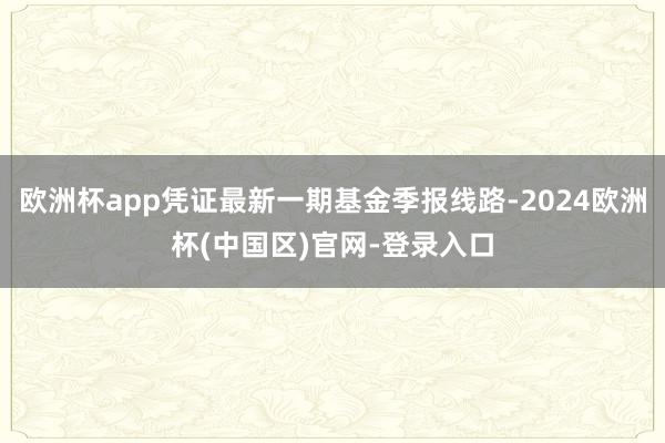 欧洲杯app凭证最新一期基金季报线路-2024欧洲杯(中国区)官网-登录入口