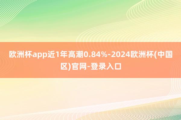 欧洲杯app近1年高潮0.84%-2024欧洲杯(中国区)官网-登录入口