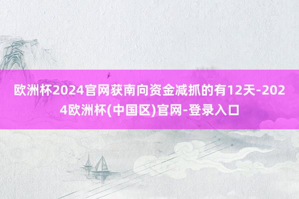 欧洲杯2024官网获南向资金减抓的有12天-2024欧洲杯(中国区)官网-登录入口