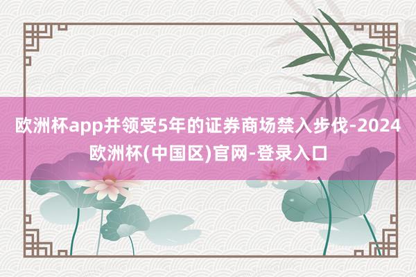 欧洲杯app并领受5年的证券商场禁入步伐-2024欧洲杯(中国区)官网-登录入口