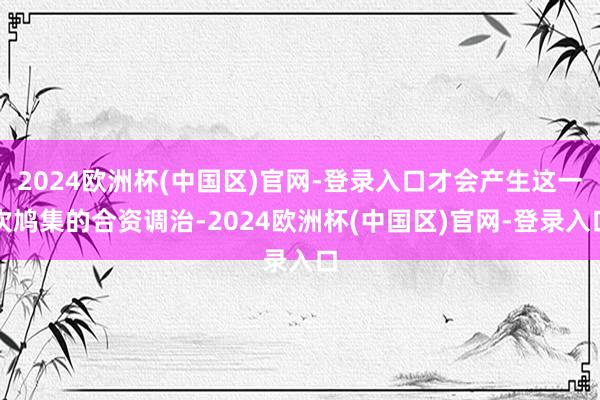 2024欧洲杯(中国区)官网-登录入口才会产生这一次鸠集的合资调治-2024欧洲杯(中国区)官网-登录入口