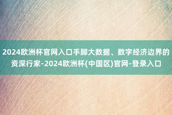 2024欧洲杯官网入口手脚大数据、数字经济边界的资深行家-2024欧洲杯(中国区)官网-登录入口