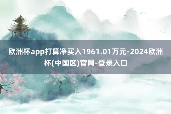 欧洲杯app打算净买入1961.01万元-2024欧洲杯(中国区)官网-登录入口