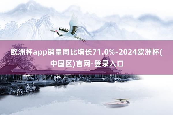 欧洲杯app销量同比增长71.0%-2024欧洲杯(中国区)官网-登录入口