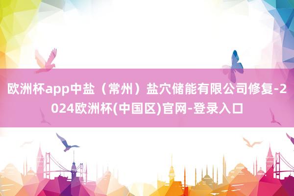 欧洲杯app中盐（常州）盐穴储能有限公司修复-2024欧洲杯(中国区)官网-登录入口